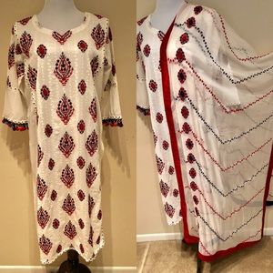 Embroidery Salwar Kameez Chiffon Dupatta